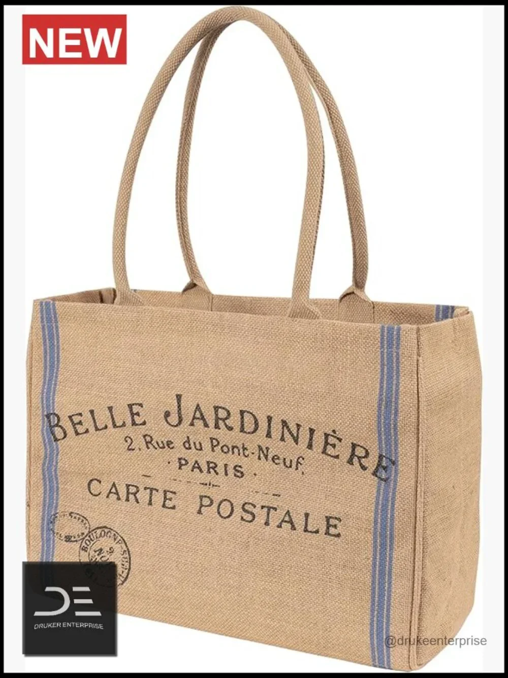 Jute Market Tote Bag with Handles